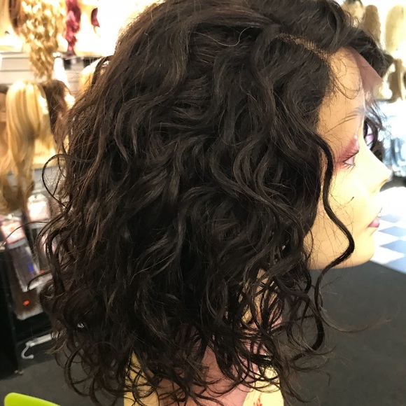 High quality human hair wig curly bob Unprocessed main image 8